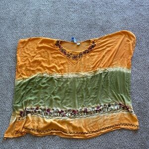 Island Beach Women’s Free Size loose-fitting Poncho Blouse